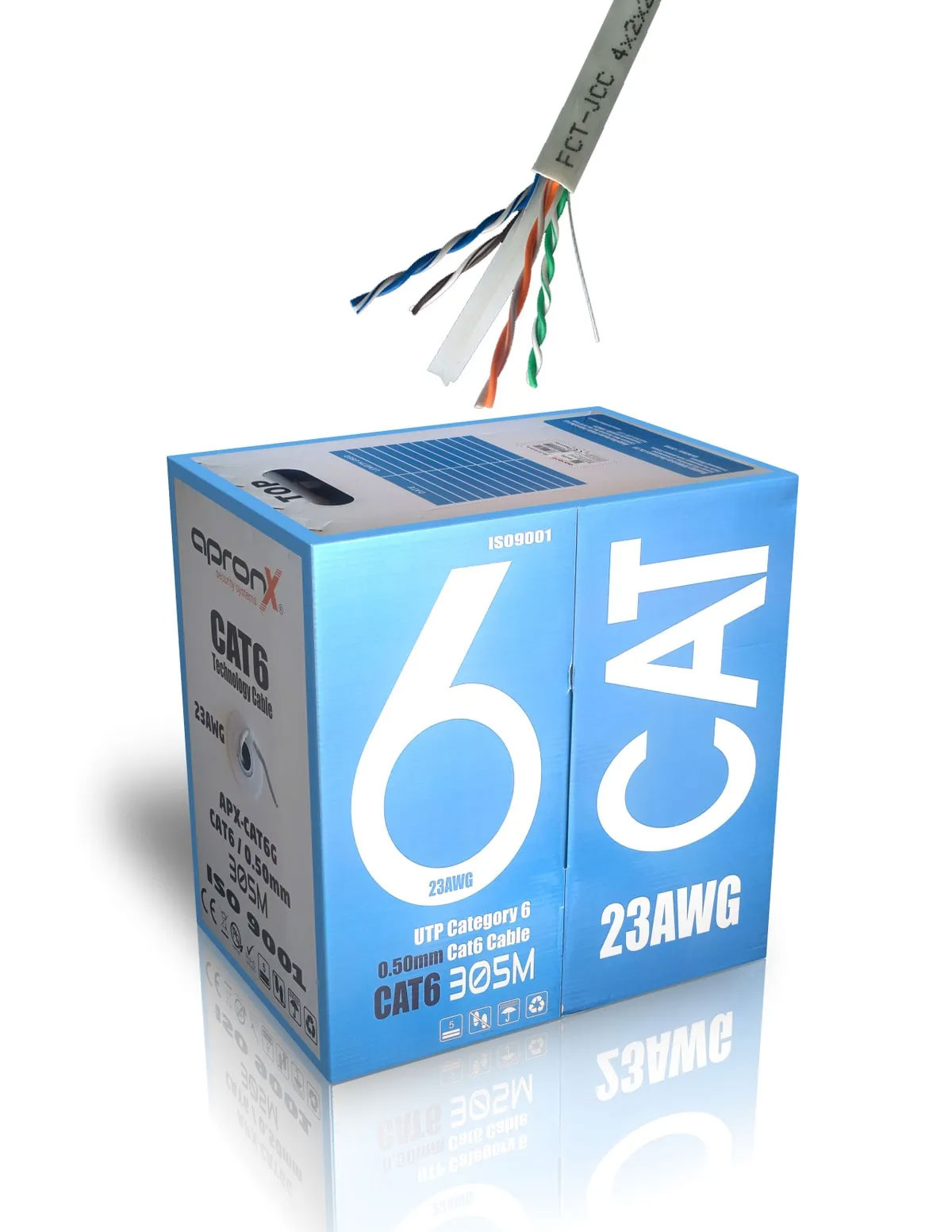 APRONX CAT6 23AWG 305M 0.50MM GRI UTP KABLO