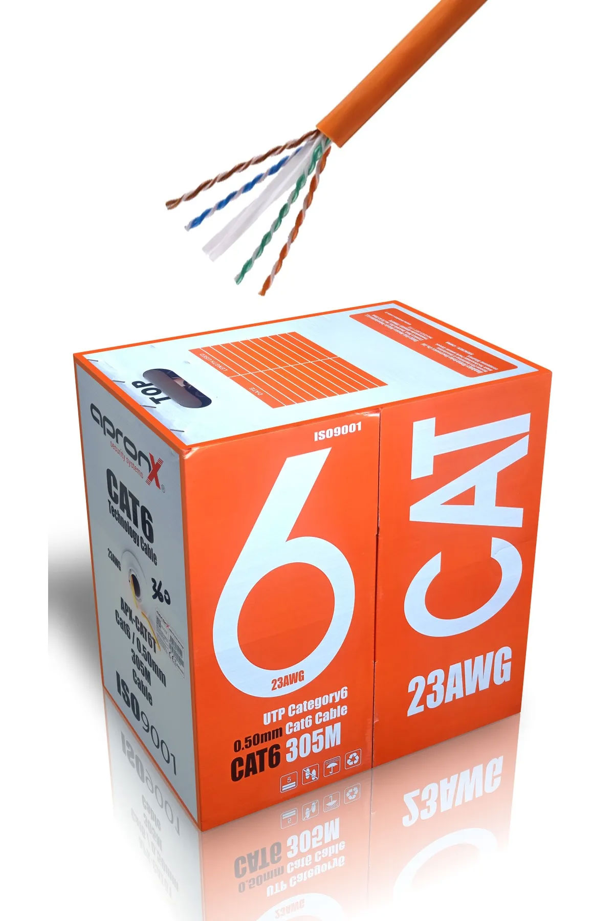 APRONX CAT6 23AWG 305M 0.50MM TURUNCU UTP KABLO