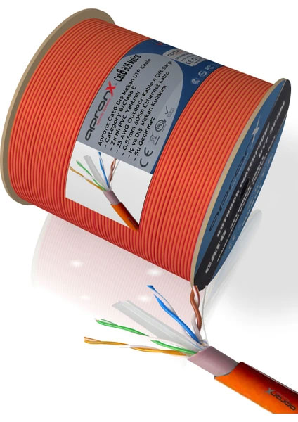 APRONX CAT6 23AWG 305M OUTDOOR 0.57MM TURUNCU UTP KABLO