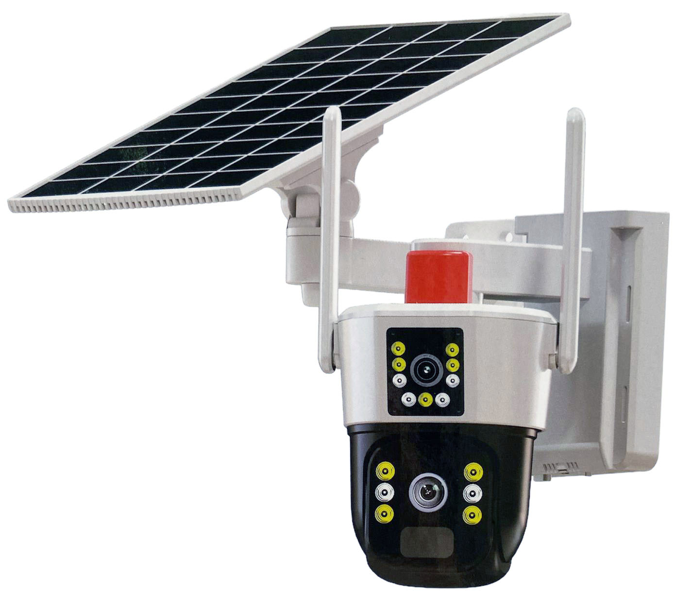 Apronx apx-wsp141 6Mp 3.6mm 4G Solar Çift Kamera 15 Led PTZ