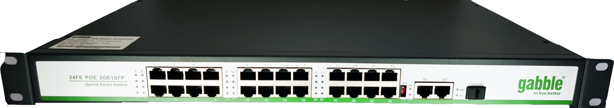 24 PORT 1U 10/100 24 POE PORTS+2GB UPLINK+1SFP 380W SWITCH