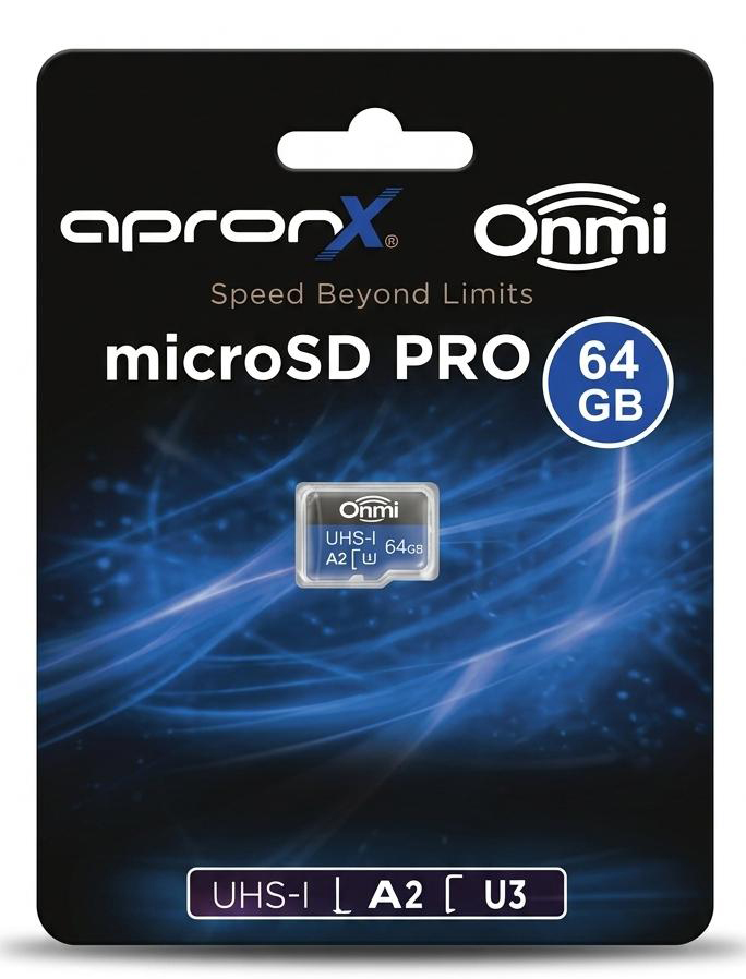 apronx 64Gb Micro SD A2 U3 UHS-I TF Hafıza Kartı