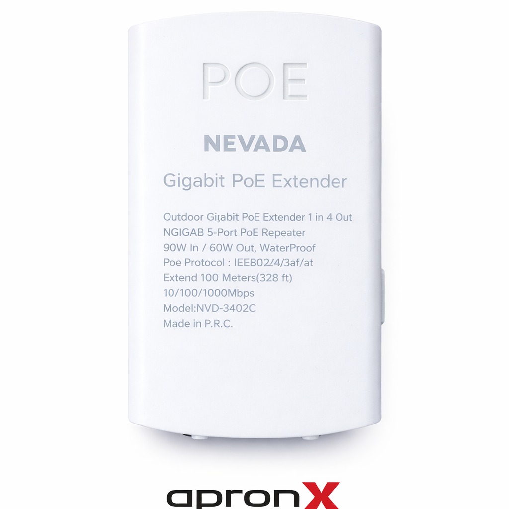 apronx nvd-3402C 1 In 4 Gigabit Out Poe Re...