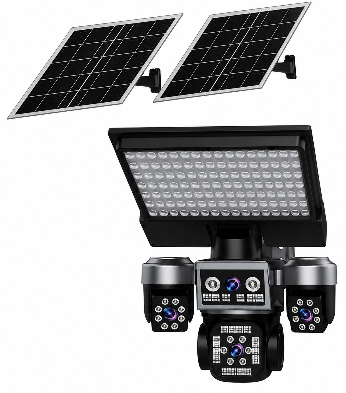 Apronx apx-wsp368 12Mp AOV 4G Aydınlatma + 2 Solar Panel Dört Kamera  PTZ